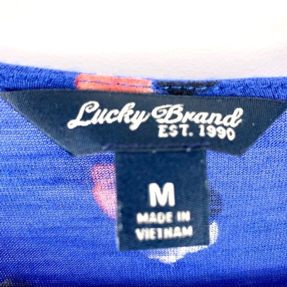 Lucky Brand Blue Print Top - Picture 6 of 11